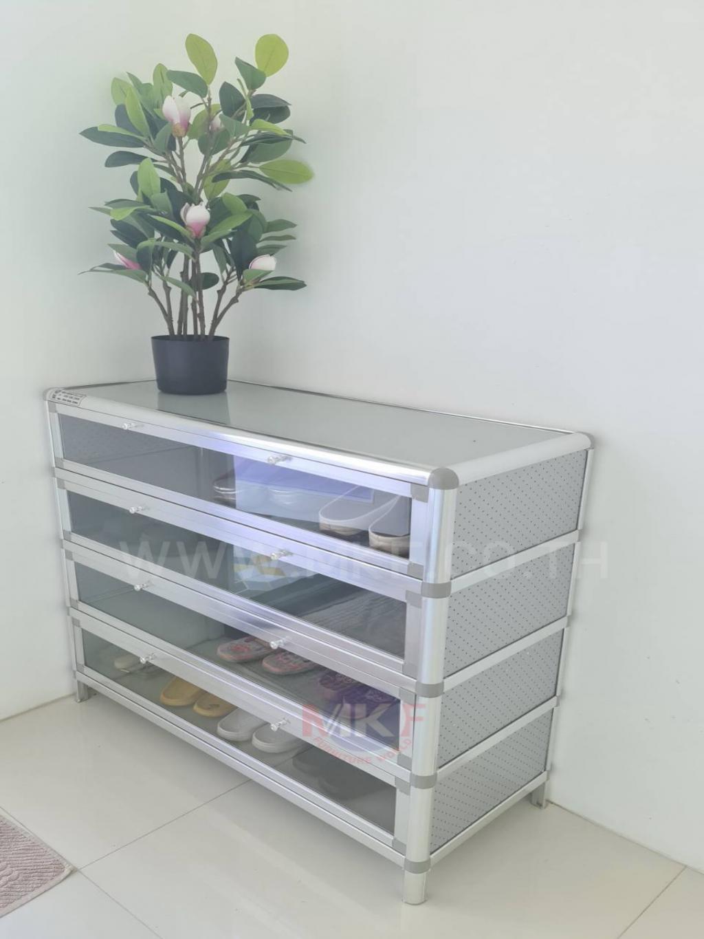 ตู้รองเท้าอลูมิเนียม กันน้ำ กันปลวก 100%